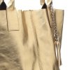 Bőr táska shopper bag Genuine Leather arany 555